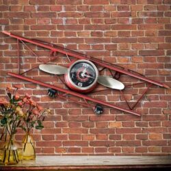 vintage plane wall clock