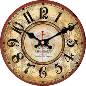 chardonnay wall clock