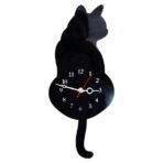 clock cat tail pendulum
