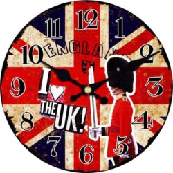 english flag wall clock