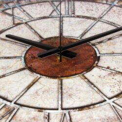 rust effect wall clock