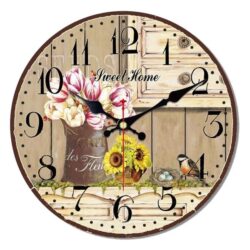 flower wall clock