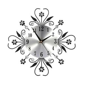 wall clock flowers