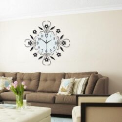wall clock flowers