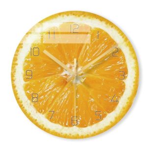 lemon yellow wall clock