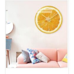 lemon yellow wall clock