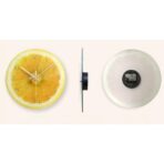 lemon yellow wall clock