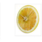 lemon yellow wall clock