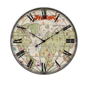 wall clock world map