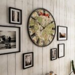 wall clock world map