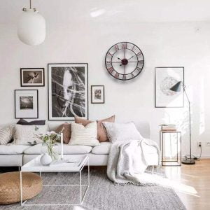 red industrial clock
