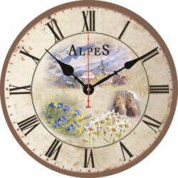 mountain wall clock