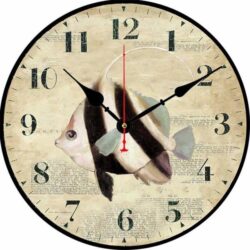 fish wall clock