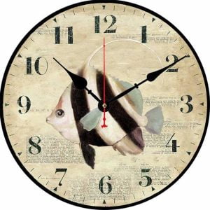 fish wall clock