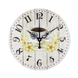 wall clock coffee cup