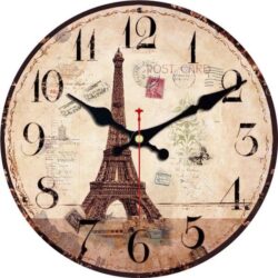 wall clock eiffel tower