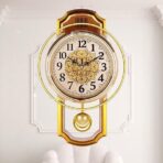 vintage wall clock with pendulum