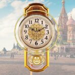 vintage wall clock with pendulum