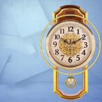 vintage wall clock with pendulum