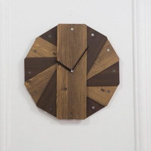 vintage wood wall clock