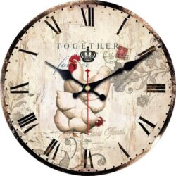 hen rooster clock