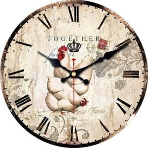 hen rooster clock