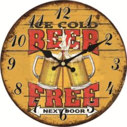 beer advertising clock