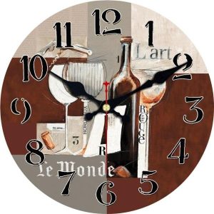 wine themed clock