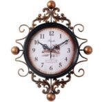 vintage wrought iron clock