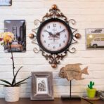 vintage wrought iron clock