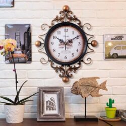 vintage wrought iron clock