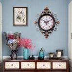vintage wrought iron clock