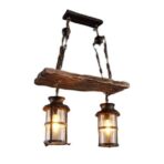 industrial wood metal lighting