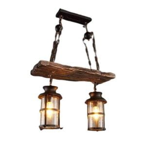 industrial wood metal lighting