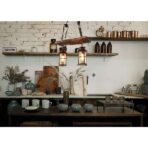 industrial wood metal lighting