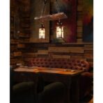 industrial wood metal lighting