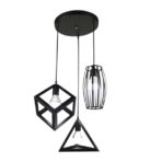 black geometric lighting