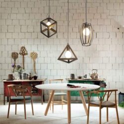 black geometric lighting