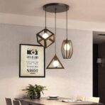 black geometric lighting