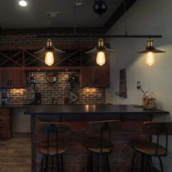 3 lamp industrial chandelier