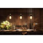 3 lamp industrial chandelier