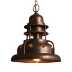 industrial bell chandelier
