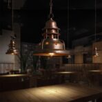industrial bell chandelier