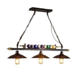 industrial billiard chandelier