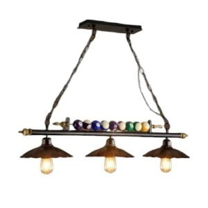 industrial billiard chandelier