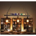 industrial billiard chandelier