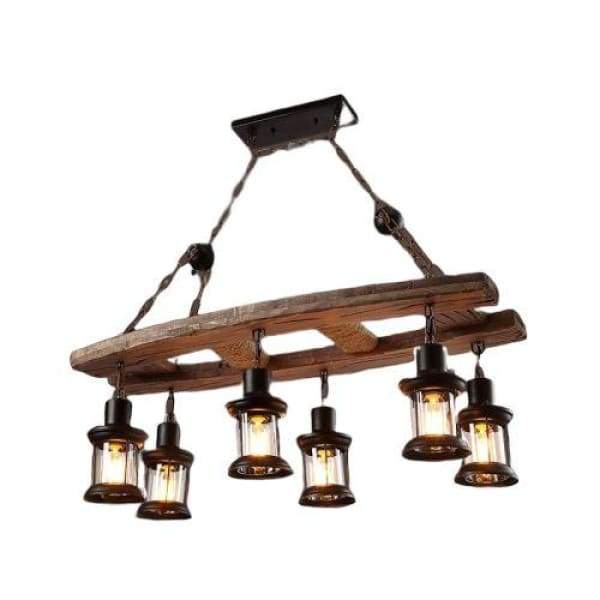 industrial chandelier wood and iron industrial chandelier wood and iron