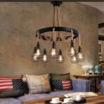 industrial rope chandelier
