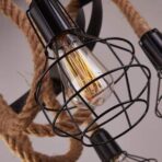 industrial rope chandelier