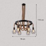 industrial rope chandelier